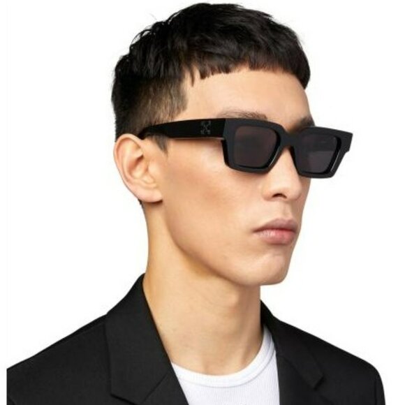 Off-White VIRGIL Sunglasses – Black Square Frame Grey Lense | Model OERI008 1307 - Picture 11 of 11
